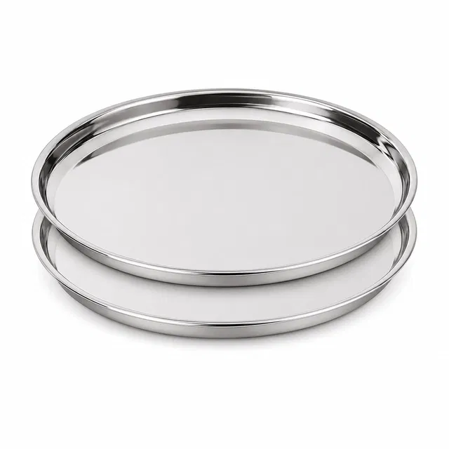 SimpleHome Steel Full Plate 11 Inch Combo Set of 2