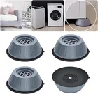 Plastic & Rubber Washing Machine Feet Pads (Grey, Pack of 4)