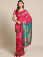 Mysore Silk Printed Saree for Women 