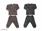 Cotton Thermal Set for Kids (Multicolor, 0-3 Months) (Set of 2)