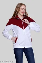 Nylon Solid Jackets for Women 