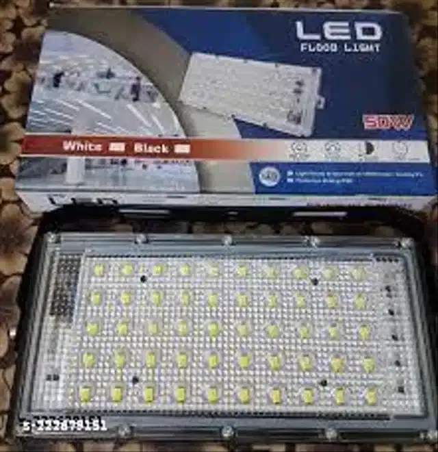 Remote Control Flood Light (White, 50 W)