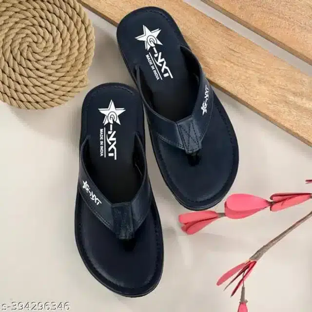 Flipflops for Men (Navy Blue, 9)