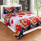 Polycotton Printed Double Bedsheet with 2 Pillow Covers 
