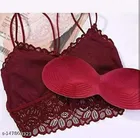 Net Bra for Women, Maroon 