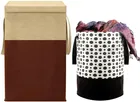 Canvas Laundry Basket,Multicolor,  