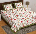 Cotton Rajasthani Jaipuri Double Bedsheet with 2 Pillow Covers 