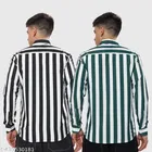 Cotton Blend Striped Shirts for Men, Multicolor 