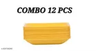 Plastic Plates for Kitchen, Yellow, Pack of 12