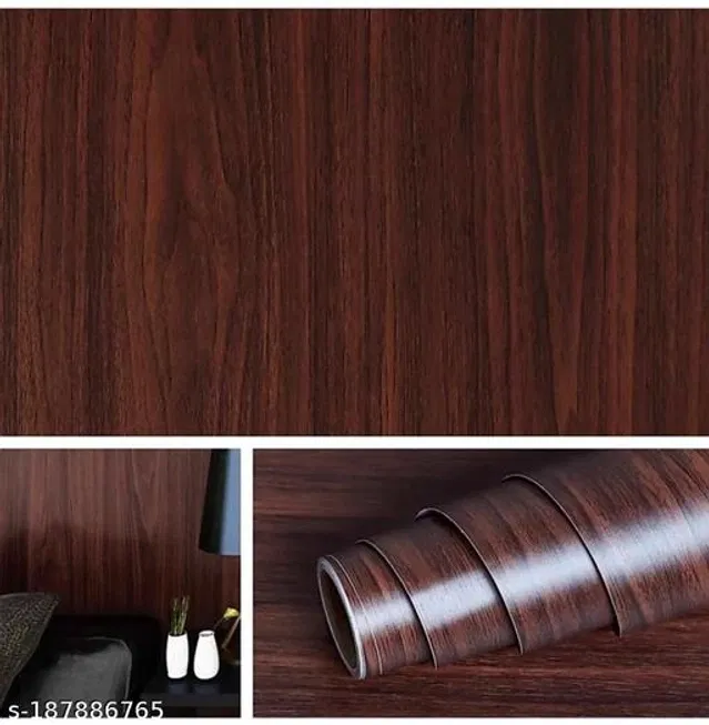Bliss Vinyl Wallpaper for Home (Brown, 40x250 cm)