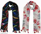 Poly Chiffon Printed Scarves for Women 