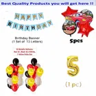 Mc Queen Car Theme 5th Birthday Balloon Decoration Kit For Kids, Multicolor, Pack Of 42