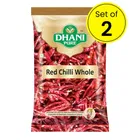 Dhani Pure Red Chilli Whole (With Stem) 2X100 g (Set of 2)