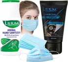 Charcoal Peel Of Mask & Herbal Hand Sanitizer Set (Pack of 2) (GCI-353)