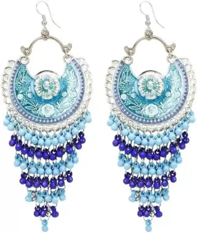 Fancy Earring for Women (Blue, Set of 1)