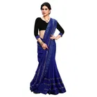 सिद्धिदाता टेक्सटाइल विमेंस प्लेन जॉर्जेट लेस बॉर्डर साड़ी विद अन-स्टीट्च्ड ब्लाउज पीस 