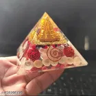 Orgone Gomti Chakra Shree Yantra Pyramid with Chirmi Seeds 