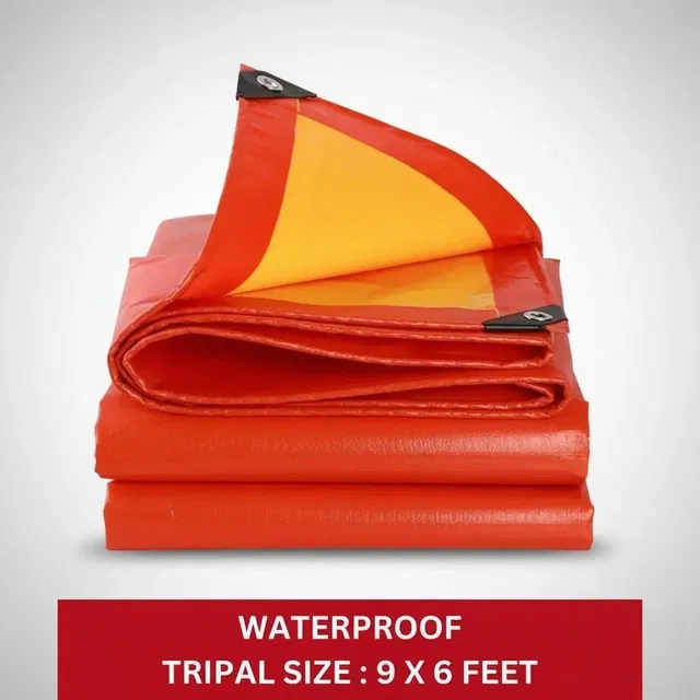 Tarpaulin Sheet Waterproof (9 X 6 Feet) Tirpal For Camping, Construction Sites, Temporary Shelters, Truck Cover, Farmhouse, To Cover Cement(Pack of 1)