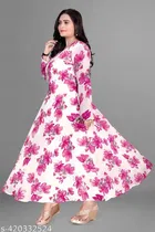 Georgette Printed Gown for Women 