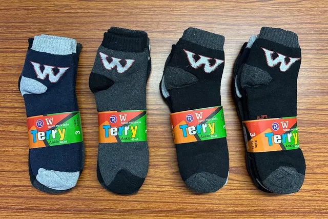 Cotton Sports Socks for Men (Multicolor, Free Size) (Pack of 6)