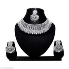 Alloy Necklace with Earrings & Maangtika for Women 