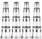 Silverline Containers Set of 16, 1200ml,650ml,350ml,250ml