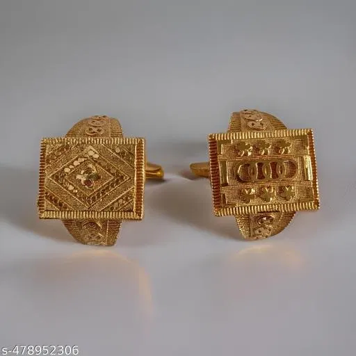 Fancy Rings for Women, Pack of 2 (Gold)