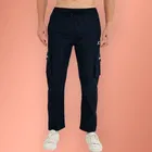 Lycra Nylon Logo Printed Track Pant for Men 