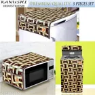 KANUSHI Industries® Fridge /Refrigerator Top Cover + 1 Pc Top Load Fully Automatic Washing Machine Cover + 1 Pc Microwave/Oven Top Cover