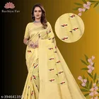 Cotton Linen Zari Woven Saree for Women 