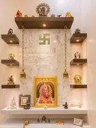 Metal Swastik Pyramid Yantram Vastu Yantra Wall/Door Hanging for Pooja Ghar Decorative Showpiece 