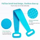 Silicone Body Back Scrubber Double Side Bathing Brush For Skin Deep Cleaning Massage