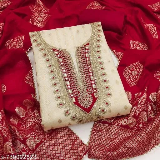 Silk Blend Punjabi/All Over Suits for Women (Multicolor, 6.65 meter (XXL)