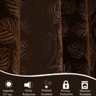 Velvet Emboss Coffee Door Blackout Curtain 7ft Pack of 1