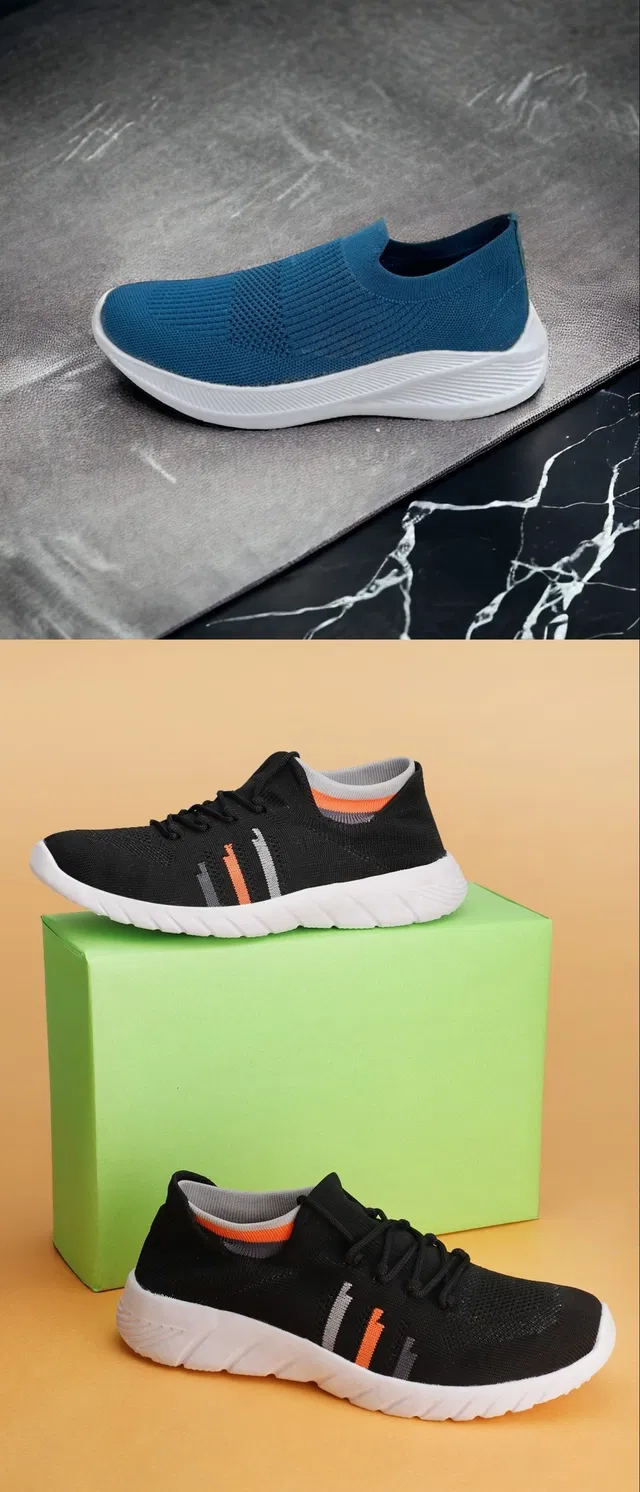 Sports Shoes for Men (Multicolor, 7) (Set of 2)