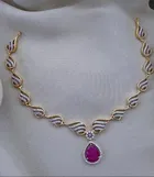Zircon Gold-plated Necklace Set for Women 