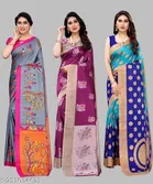 Elegant Art Silk Saree for Women, Pack of 3 
