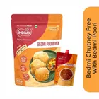 इंडीमिक्स बेदामी पूरी आटा मसाला मिक्स 500 g + फ्री चटनी
