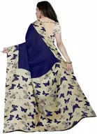 SVB साड़ी प्रिंटेड कलमकारी कॉटन ब्लेंड साड़ी 