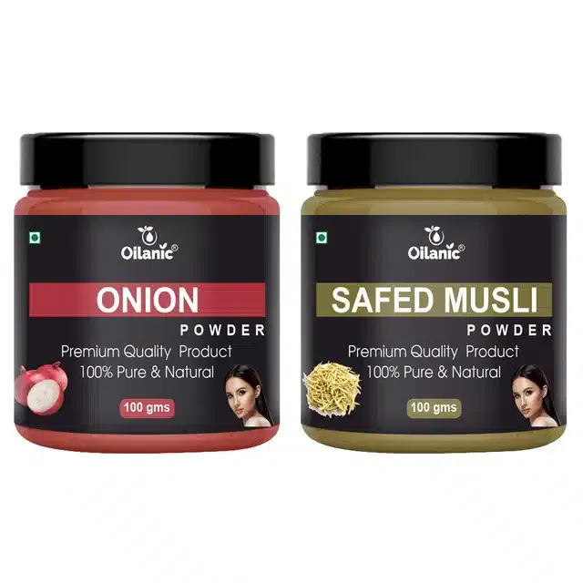 Natural Onion & Safed Musli Powder for Skin & Hair (Pack of 2, 100 g)