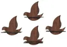 KC Arts MDF Bird Shape Wall Hanging Shelves 6x6 inch  Pack of 4