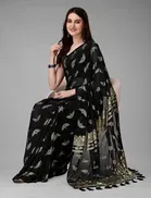 Georgette Foil Printed Saree for Women 