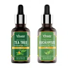 Vihado Tea Tree & Eucalyptus Essential Oils (Pack of 2, 10 ml)