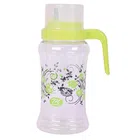 Plastic Oil Dispenser Bottle with Measuring Cup (Green, 1000 ml)