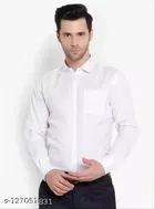 Cotton Blend Solid Full Sleeves Shirt for Men 