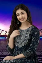 Rayon Kurti for Women, Blue 