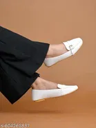 Solid Synthetic Ballerinas for Women 