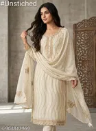 Vichitra Silk Punjabi/All Over Suits for Women 