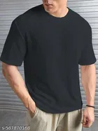 Cotton Blend T-shirt for Men, Black 