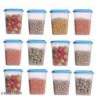 Plastic Storage Containers, White, Pack of 12 